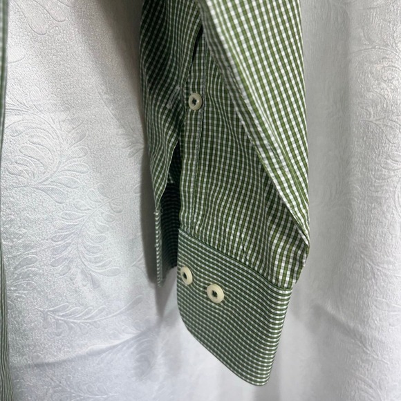 Peter Millar Seaside Finish Green Check Button Down Shirt - Picture 5 of 12